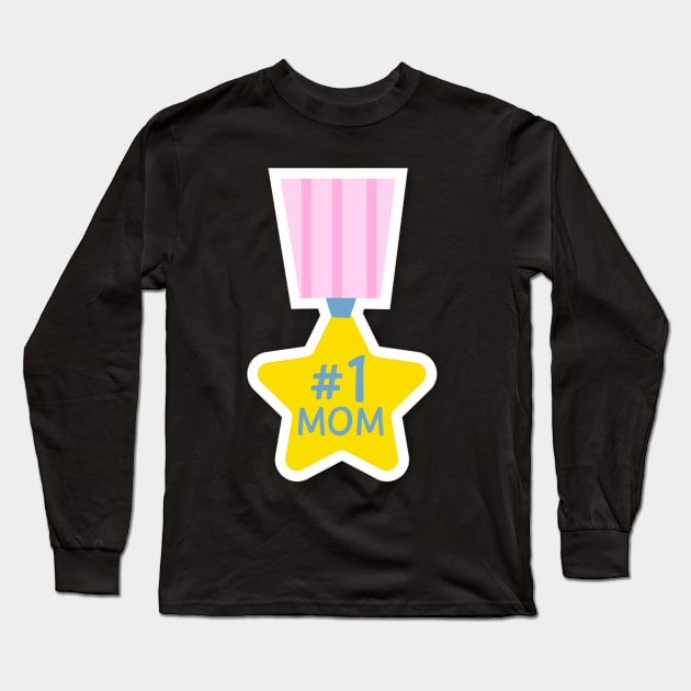 #1 mom Long Sleeve T-Shirt by RizaniKun
